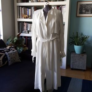 A.L.C. white crepe Trench Coat